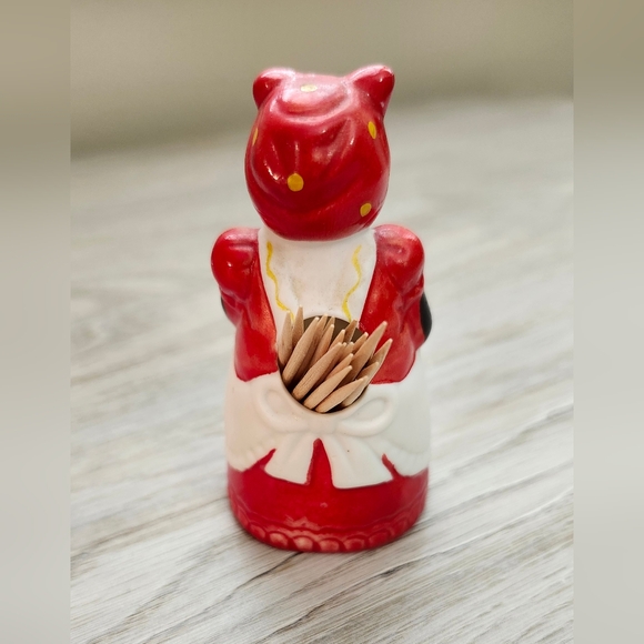 Vintage 1940s Black Americana Ceramic Toothpick Holder - Picture 7 of 7